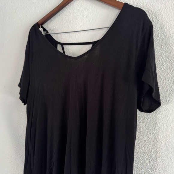 SO Swing Top Criss Cross Open Back Stretch Tee Basic Staple Soft Size Large - Picture 2 of 10